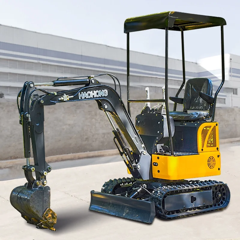 Kubota Engine Hydraulic Pump Crawler Excavator with Swing Boom 1 Year Warranty