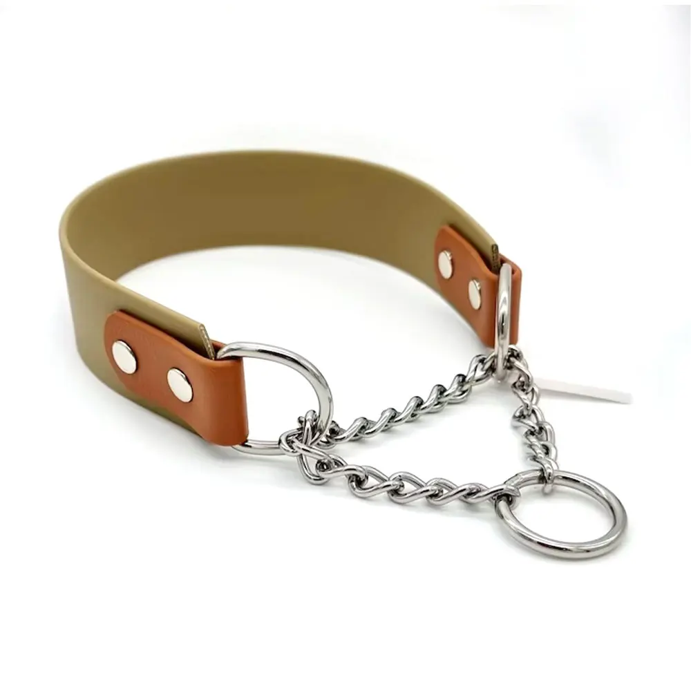 Luxury Heavy Duty Choke Chain Dog Collar Slip Martingale P Chain PVC Dog Choke Chain
