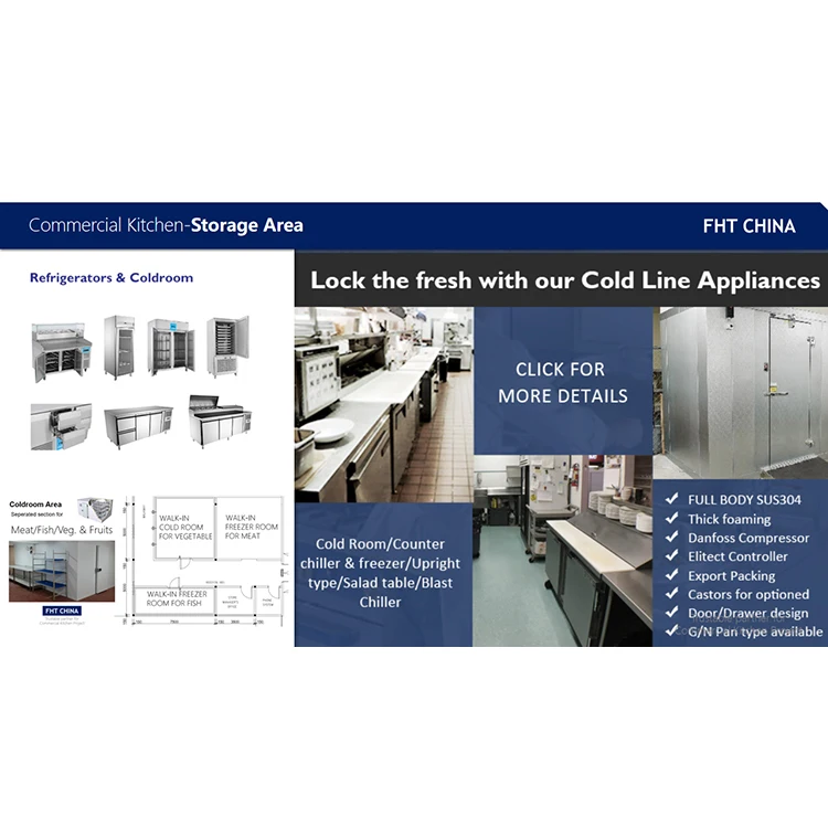 ETL/ CE approved Commercial Restaurant Hotel equip Design Stainless steel Professional Catering Cooking Kitchen Equipment