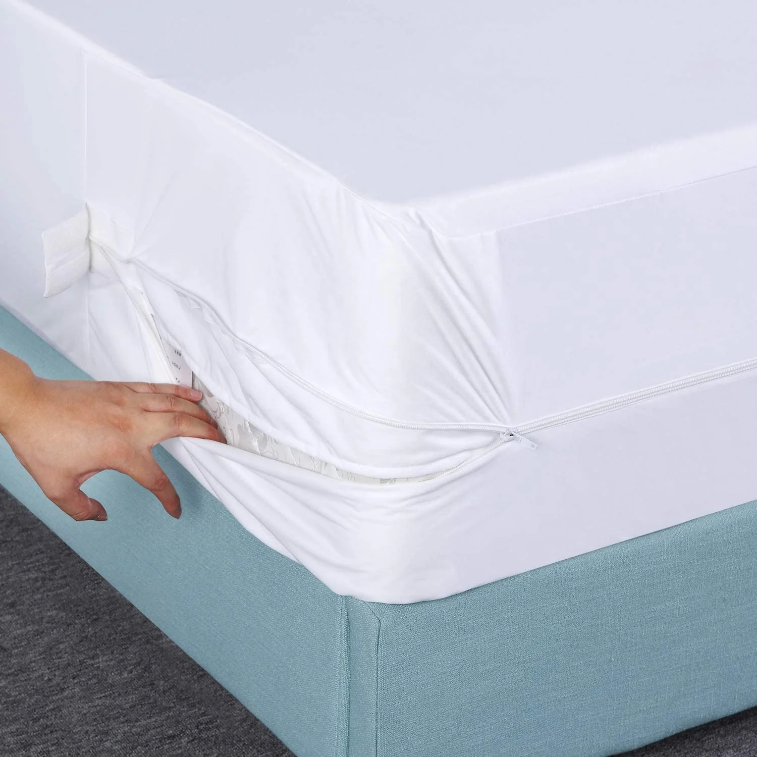 
Amazon Hot Bed Cover Zippered Mattress Protector With TPU Coated Barrier 