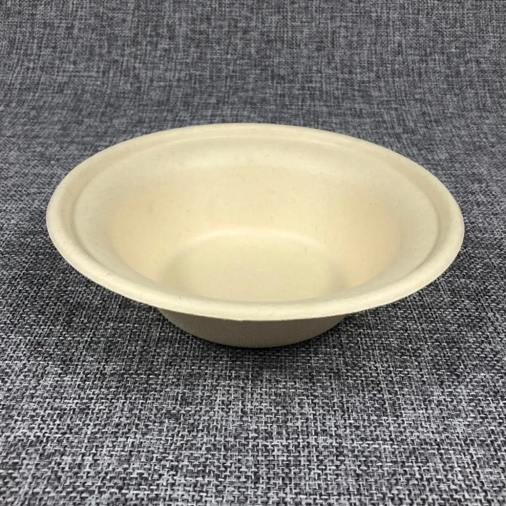 A34 Promotion 15%off biodegradable sugarcane bagasse degradable soup bowl bio sugar cane pulp oval with lid 32 40 oz 1000ml