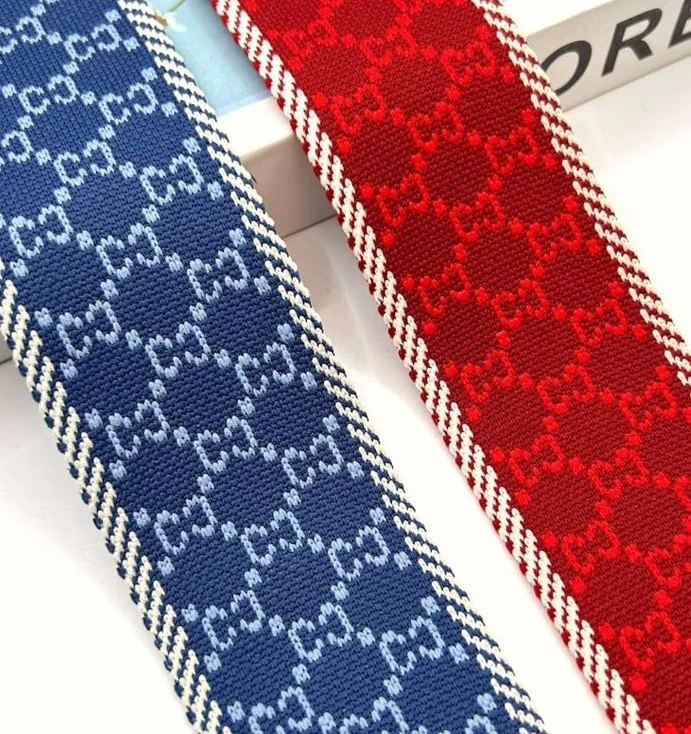 5CM High Quality Wholesale Custom Jacquard Polyester Woven Webbing Knitted Tape for Pant Side Garment