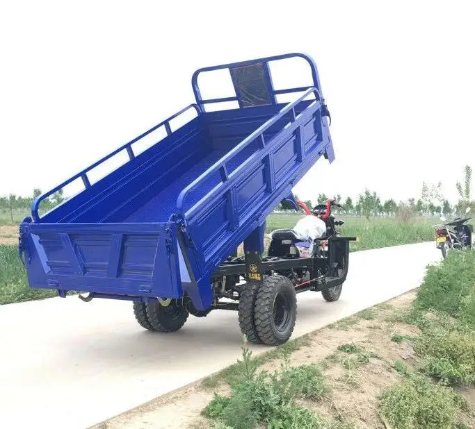 Hot Sale 5 Wheel Tricycle Cargo Motorcycle For Agriculture 200CC 250CC 300CC Gasoline Powered With Dumper Motorized Drive