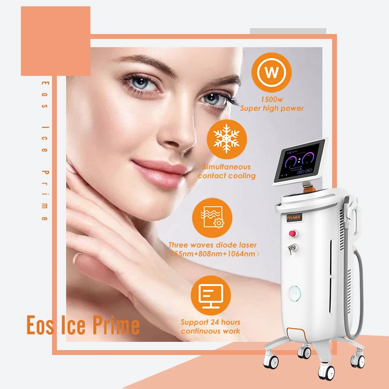 Eos Ice full face laser hair removal 2000W permanent hair removal machine for women on period