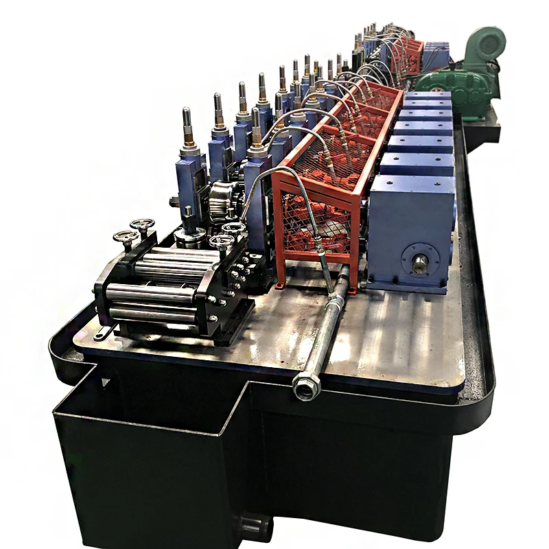 ERW pipe mill China made MS/ mild steel round pipe making machinery with flying saw