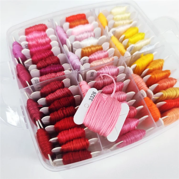 Weitian WT brand ready to ship floss cross stitch primary colors 447 cross stitch thread colorful DIY cross-stitch SET