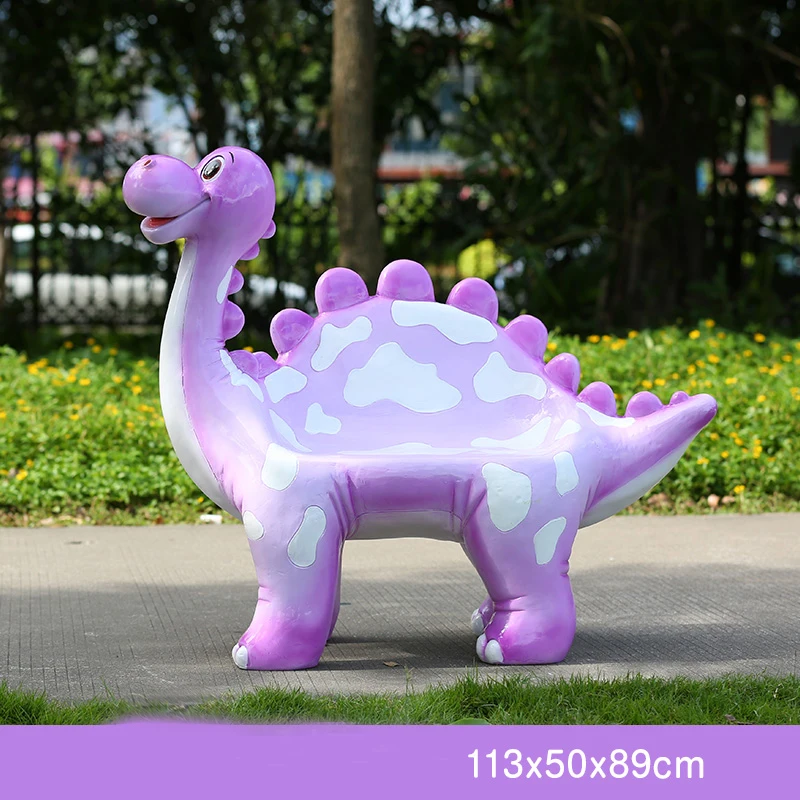 Life Size Fiberglass Animal Seat/ Large Fiberglass Animal Chair Statue for Sale/ Resin Fiberglass Animal Horse Seat