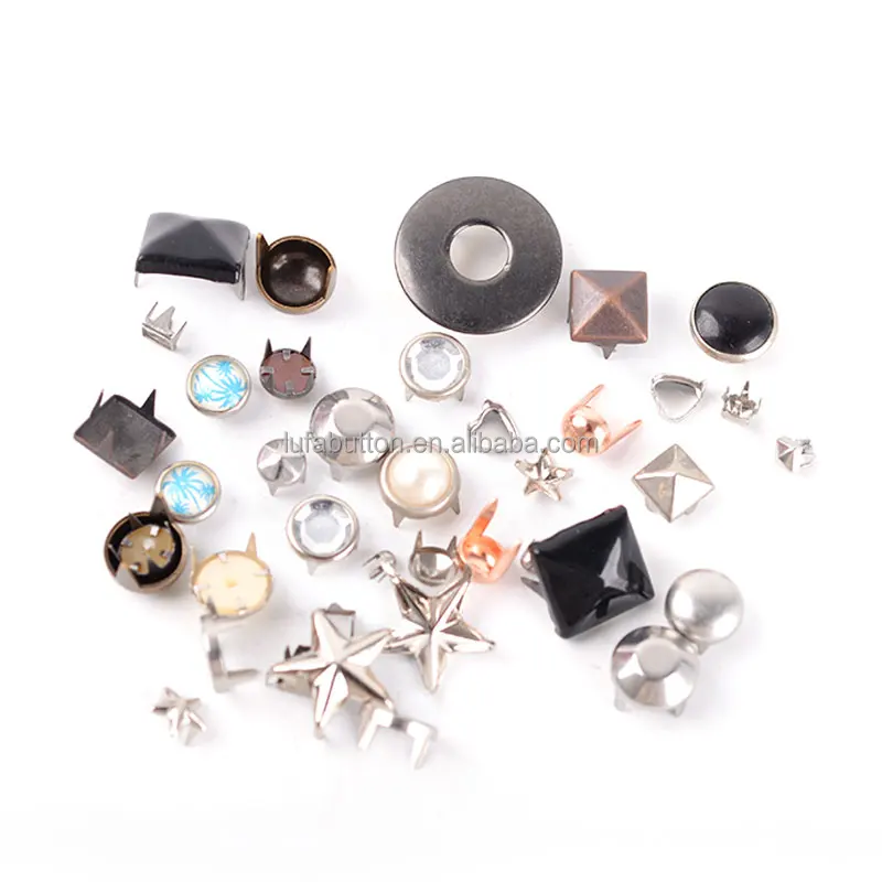 Fashion Leather Stud Rivet With Claws Hollow Round Brass Studs Manufacturer