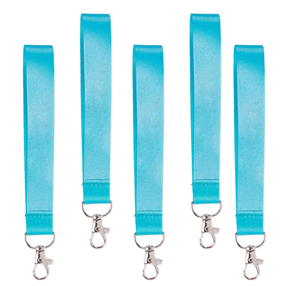 Custom Logo Strap Hand Wrist Polyester Lanyard Carabiner Anime Key Chain Custom Wristlet Lanyard Keychain