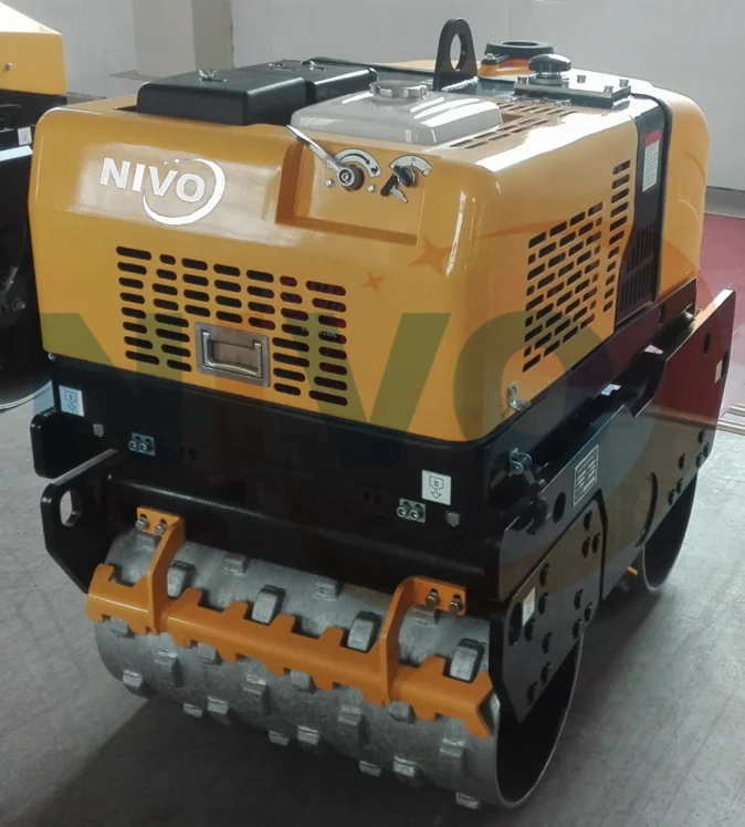 NIVO NV202C Walk behind Remote Control Trench Double Drum 1.6ton vibratory mini road roller compactor or parts