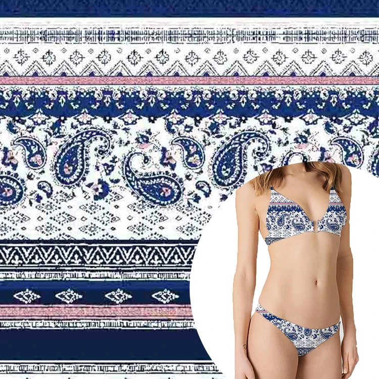 220 gsm uniqlo free swatch stretch 82% polyamide 18% elastane striped fabric printing digital