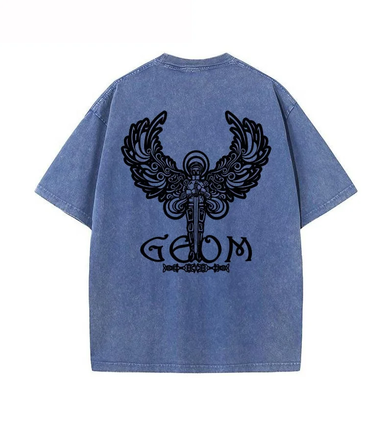 Summer men washed style men t shirt star with the same style to do old style fashion sport t shirt for man