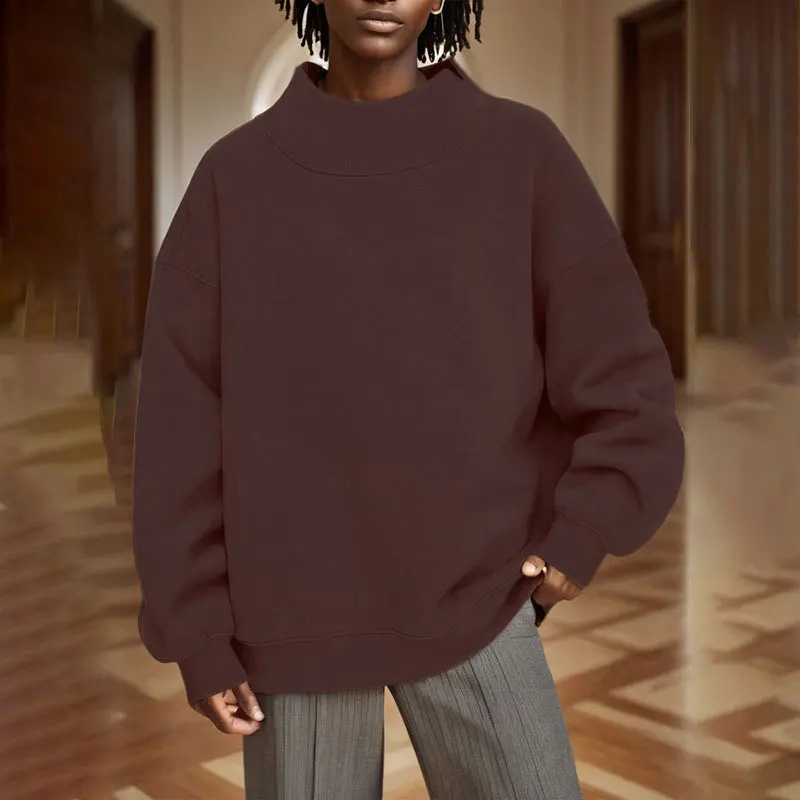 Nuesafe Custom Sweater Sublimation Oversized Sweatshirt Custom Logo Clothing Blank Cross Shoulder Stand Collar Sweatshirts