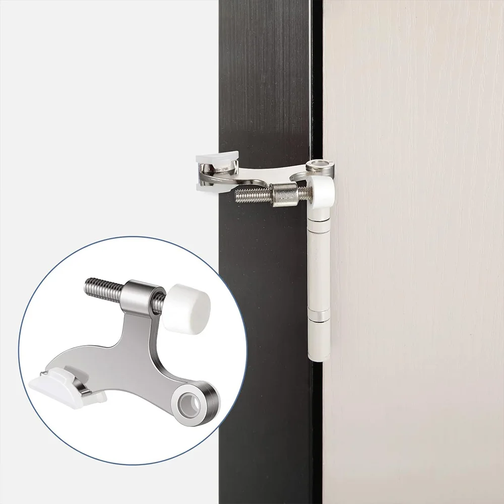 Popular American Style Easy Install Zinc Alloy Black Door Hinge Stops for Top of Door