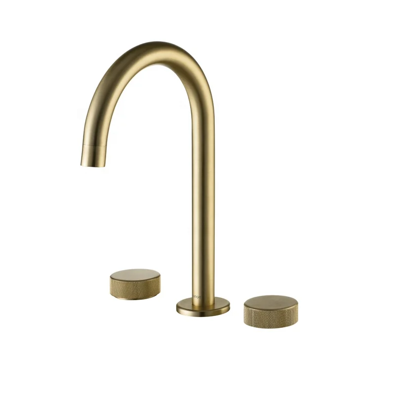 Newly designed Separate 2 handle high quality brass rose gold bathroom basin mixer faucet