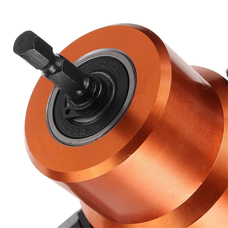  Metal Sheet Nibbler Double Headed Cutter 360 Degree Rotating Adjustable Cutting