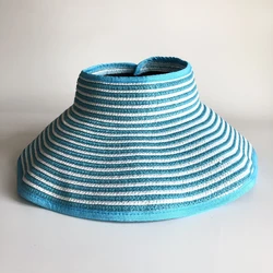 summer sun protection UPF 30 women wide brim beach wholesale straw hat