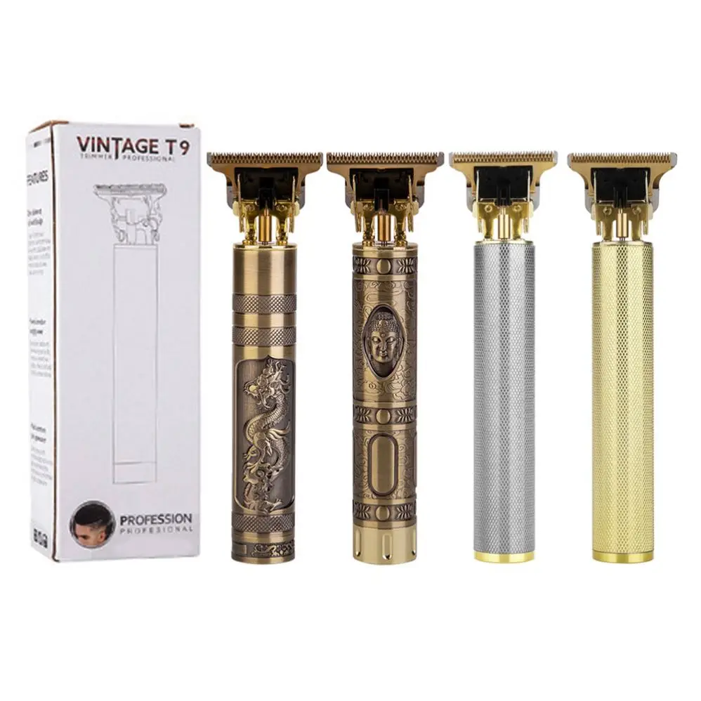 Realong professional haircut supplies gold body t blade hair trimmer razor hair cllipper for men