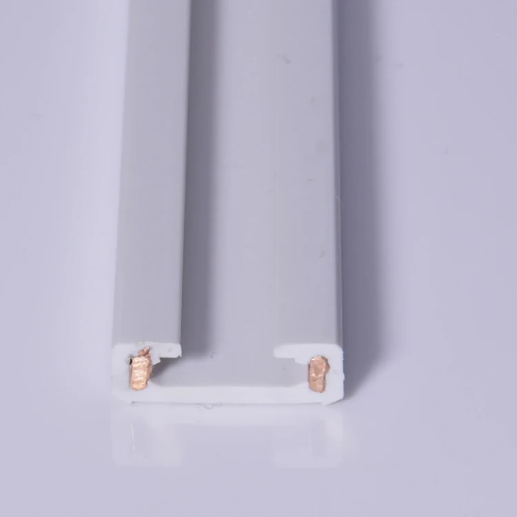 2022 Hot Sale PVC Fireproof Material Shell Built-in Design Power Track for Clothing Store Iron Shelves with Rigid Light Bar