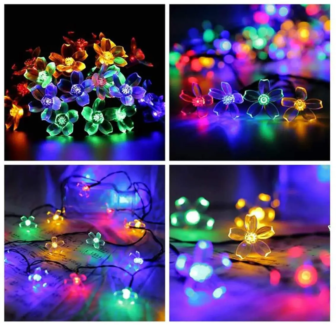 50led Солнечная струнная лампа солнечная садовая