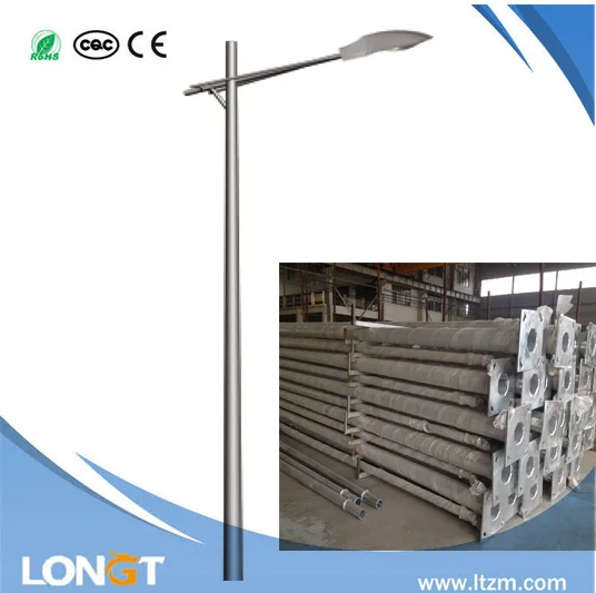OEM custom light pole Q235 steel street light pole hot dip galvanized pole