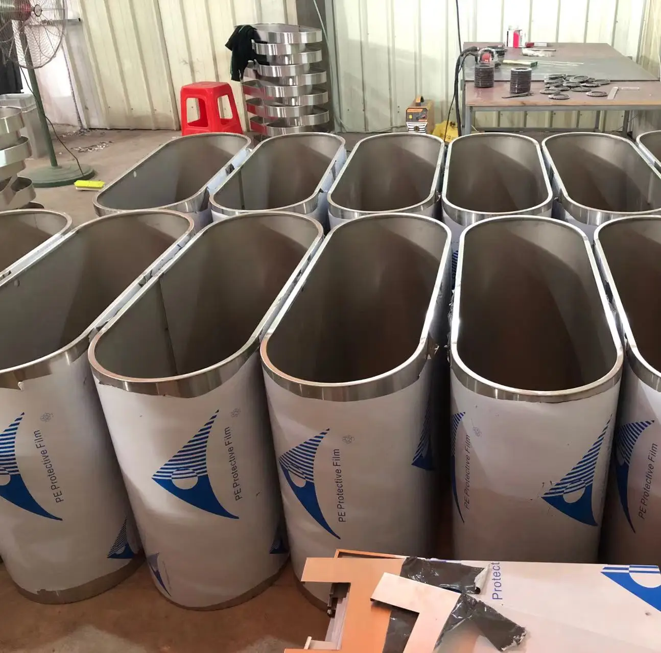 stainless steel recycling metal waste basket garbage office medical dust box commercial 96 gallon 80 liter trash can top