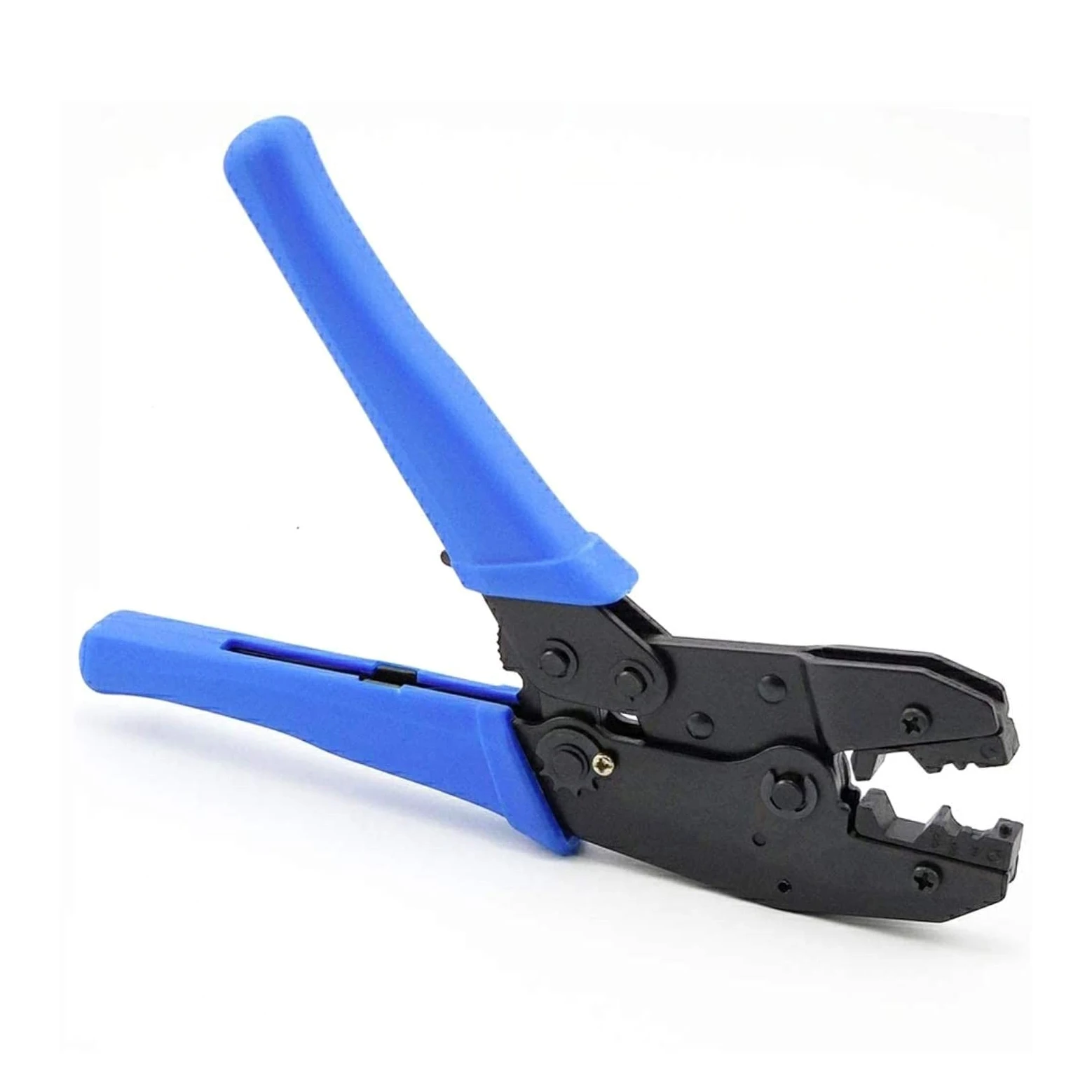 Fixed Jaw Coaxial Cable terminal crimper ratcheting wire crimping tool for RF connector