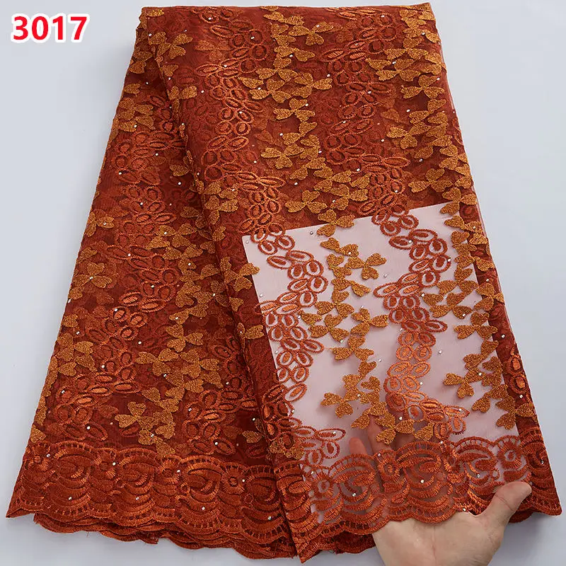 3017 Cheap White LACE Latest African Mesh Lace Fabric With Embroidery French Tulle Laces Fabric For Nigerian Wedding Party Dress