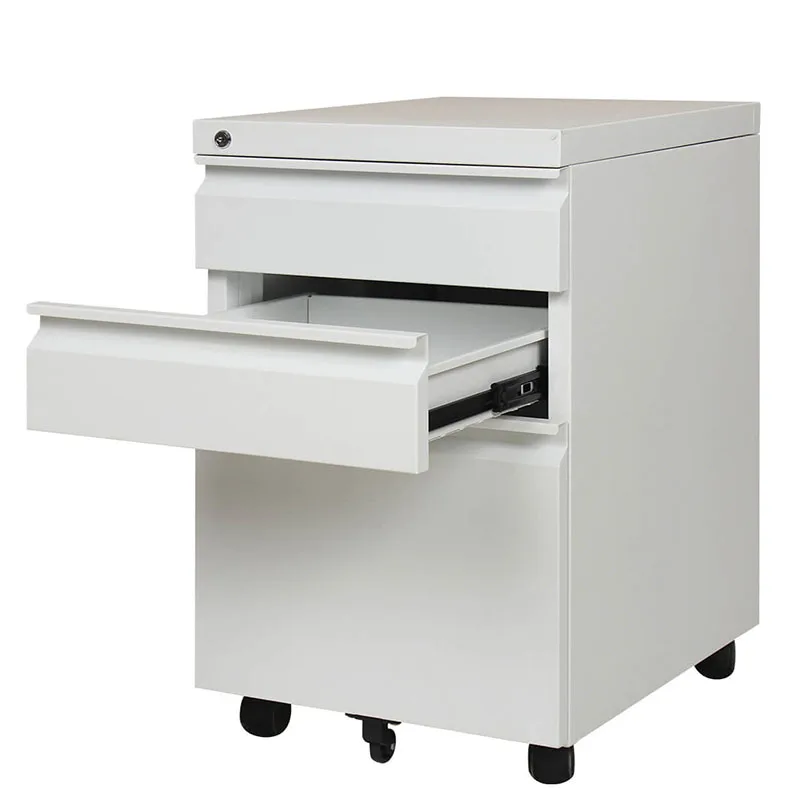 3 Pull vertical stainless steel metal file cabinet with automatic lock