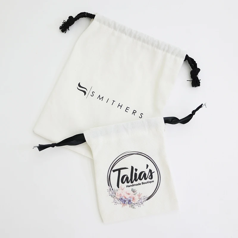 China Factory dust bag Custom Logo Printed Cotton Pouch Eco Friendly Gift Drawstring Bag