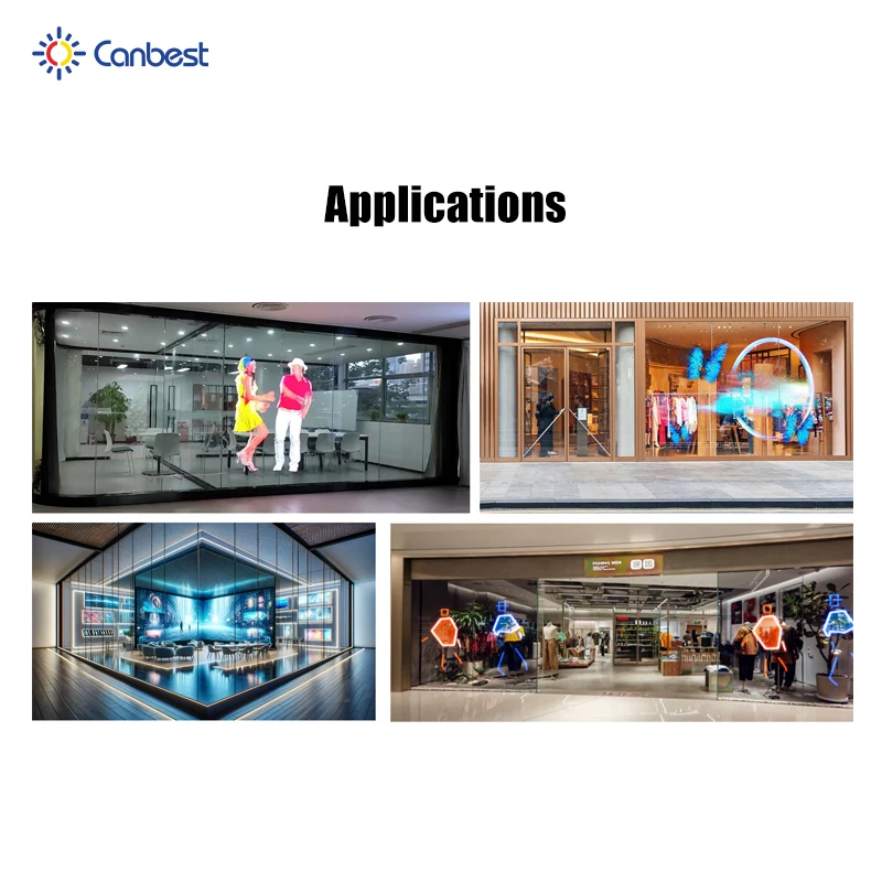 Canbest 90% Высокая Прозрачная голограмма ультра тонкий светодиодный экран дисплей Pantalla Led Transparente видео настенная панель для стеклянных окон