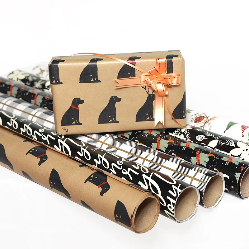 Quality Protection Wholesale Christmas Gift Wrapping Paper Rolls with Custom Logo