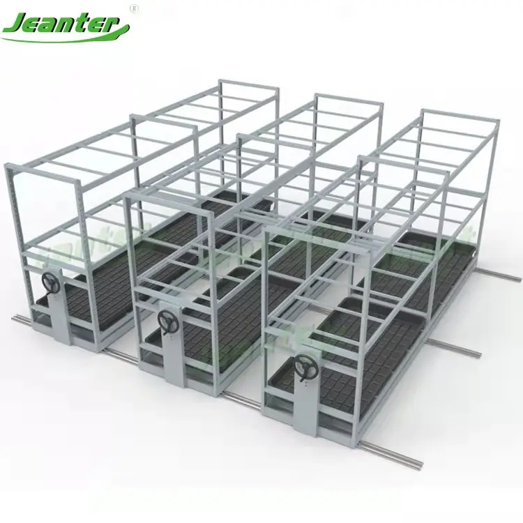 Movable Hydroponic Rolling Growing Benches Plant Nursery Tables Equipment