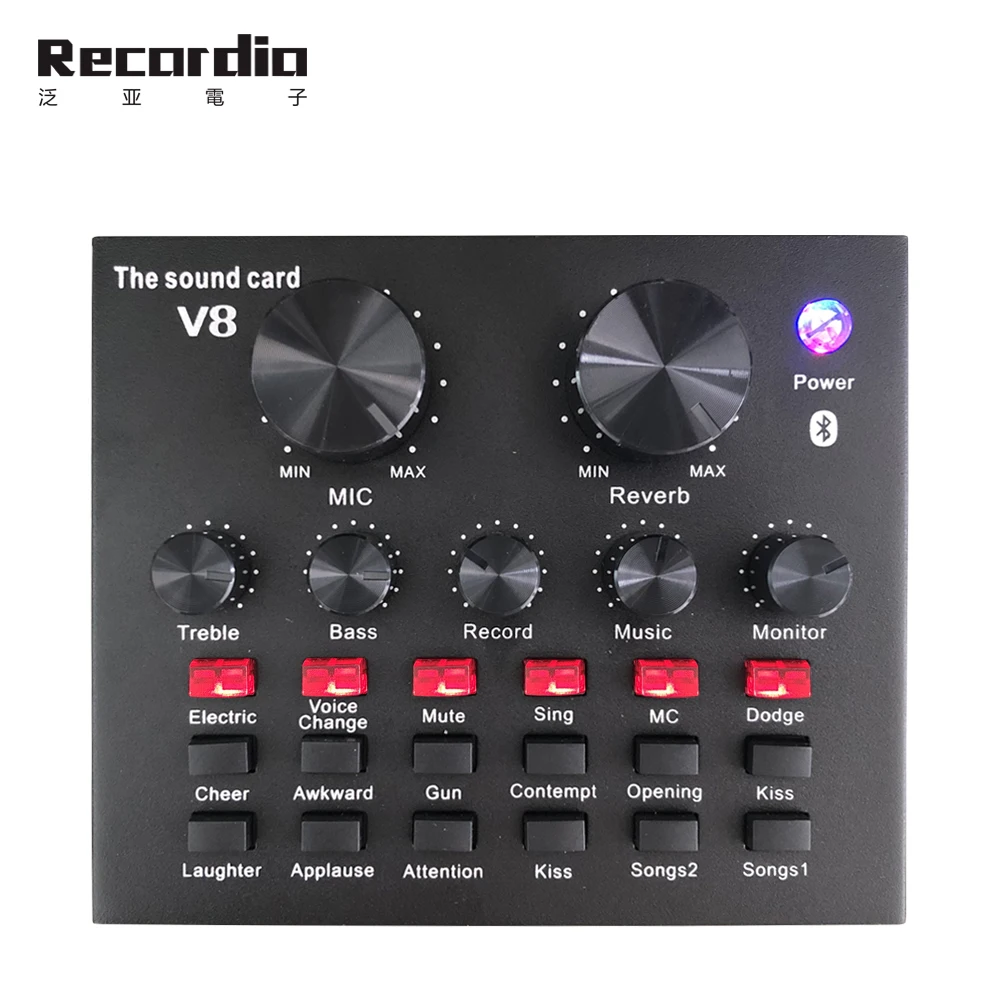 GAX-V8 Usb внешняя звуковая карта для мобильного компьютера аудио интерфе