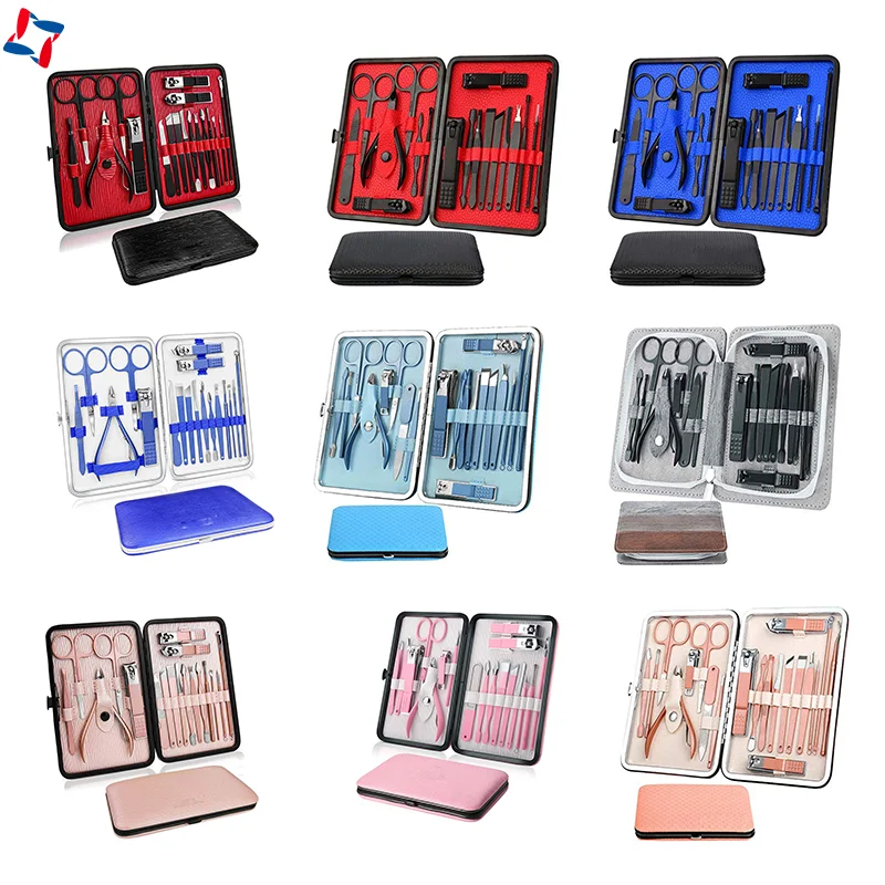 26pcs luxury manicure set high quality pedicure kits wholesale sets package