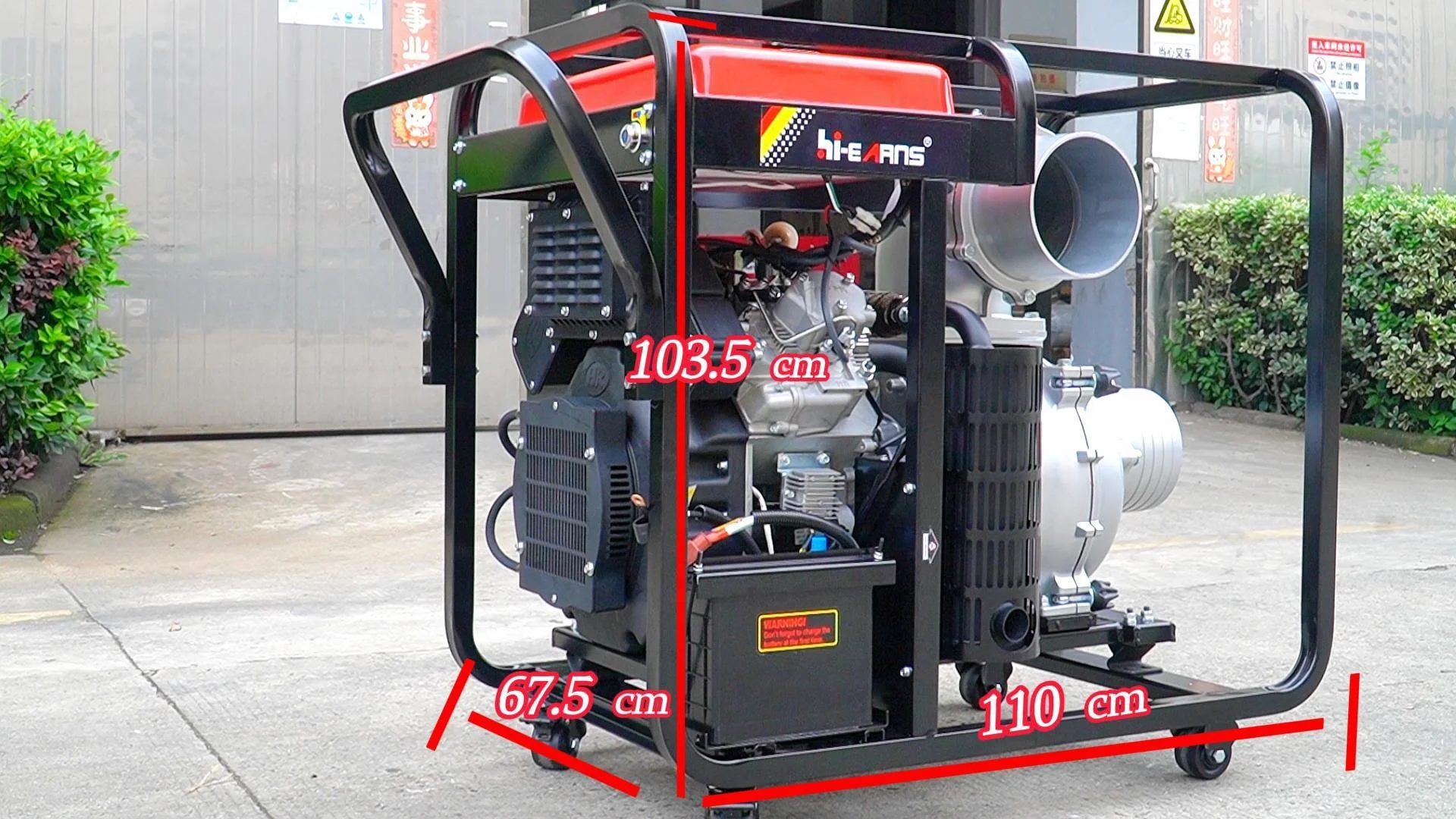 Hiearns 8inch diesel Water Pump 30HP with HR2v98FDE diesel Engine