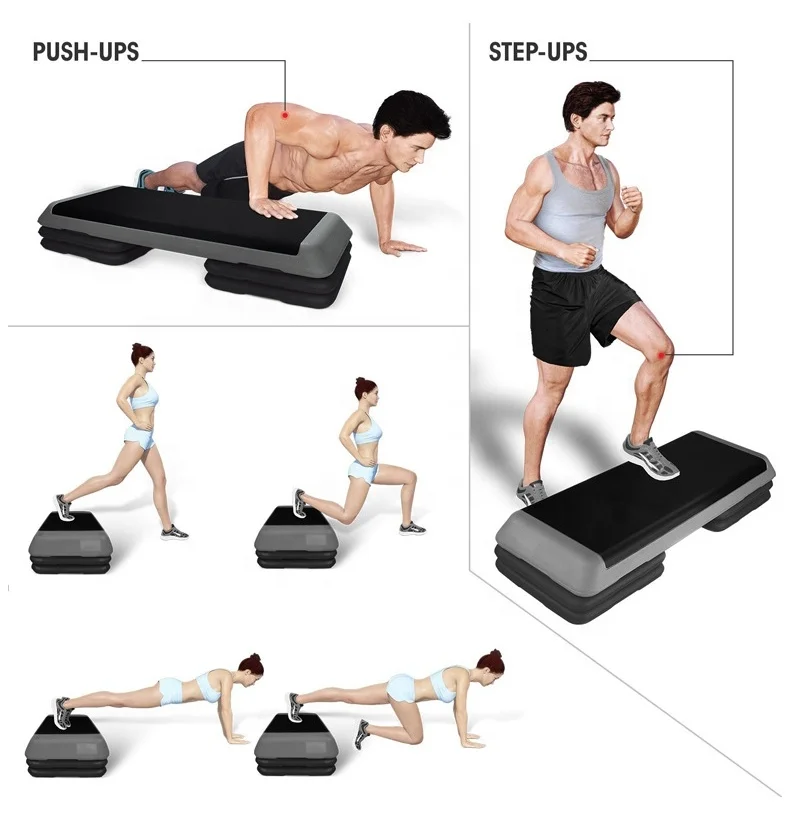 Professional Home Gym Training Exercises With Adjustable Mini Aerobic Treadmills Aerobic Stepper