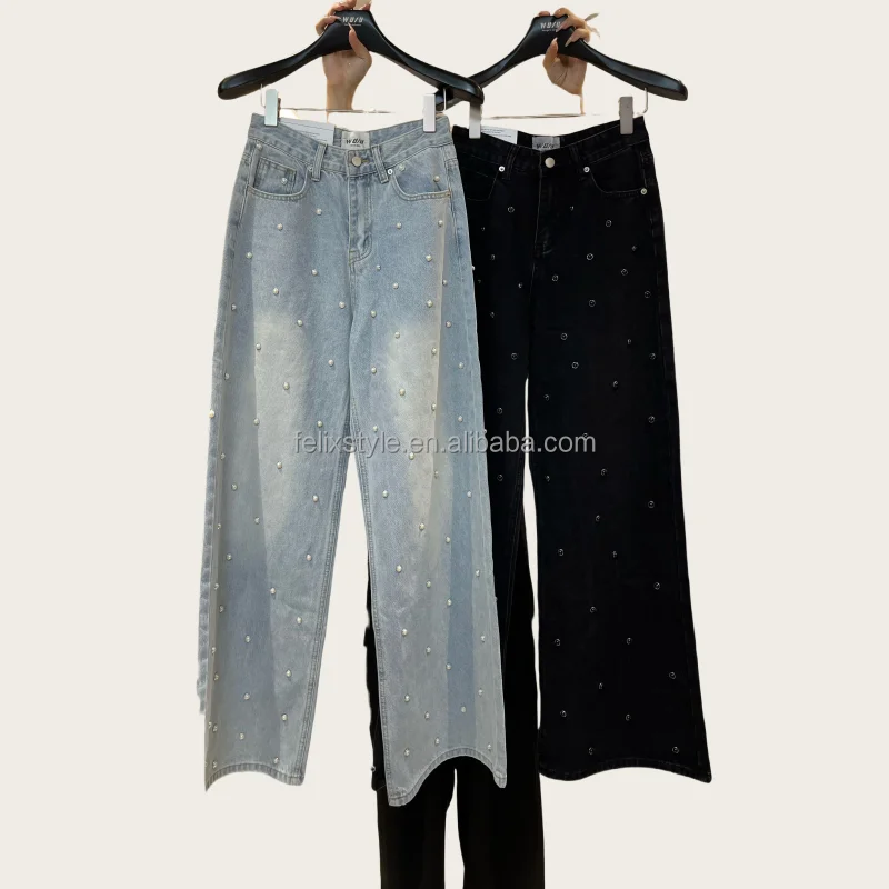 Excellent Wholesale New Design smart casual pants for ladies High quality women jeans trousers 2024 fashion pants