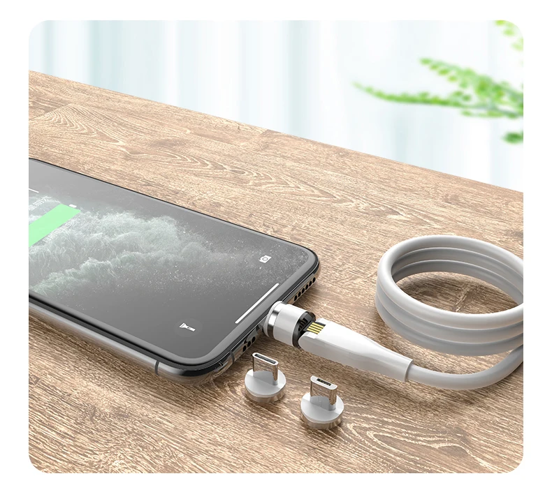 540 Degree Free Rotation Usb Cable 3 In 1 Micro Usb Multi Function Data Transfer Cable Fast Charging Magnetic Charging Cable