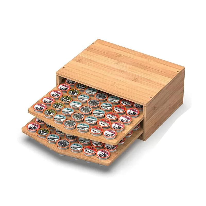 Coffee Pod Drawer Holder K Cup Capsule Storage Organizer 2 Tier Kcup Coffee Pods Holder