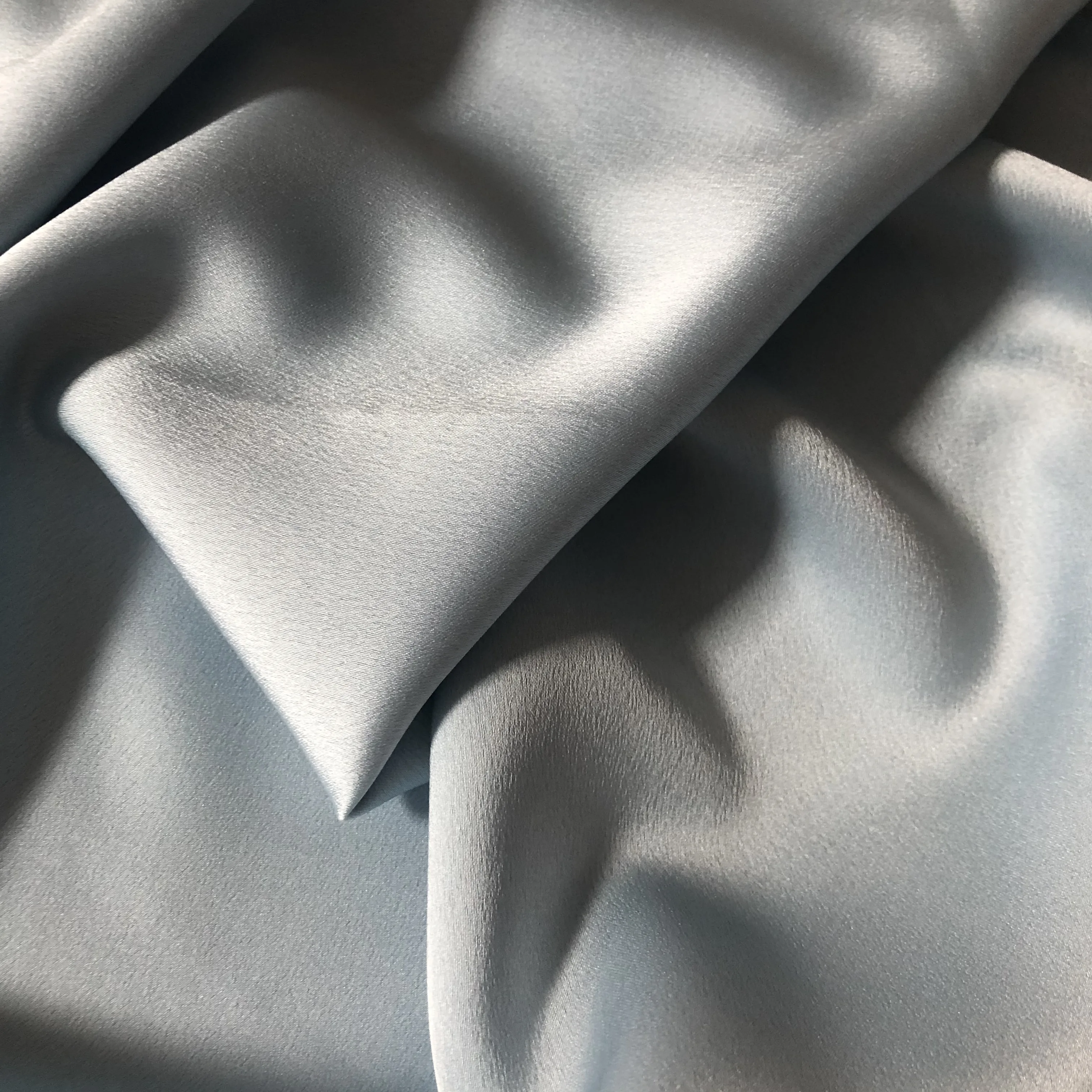 Repreve 100% recycled polyester satin moss crepe satin fabric for women clothing