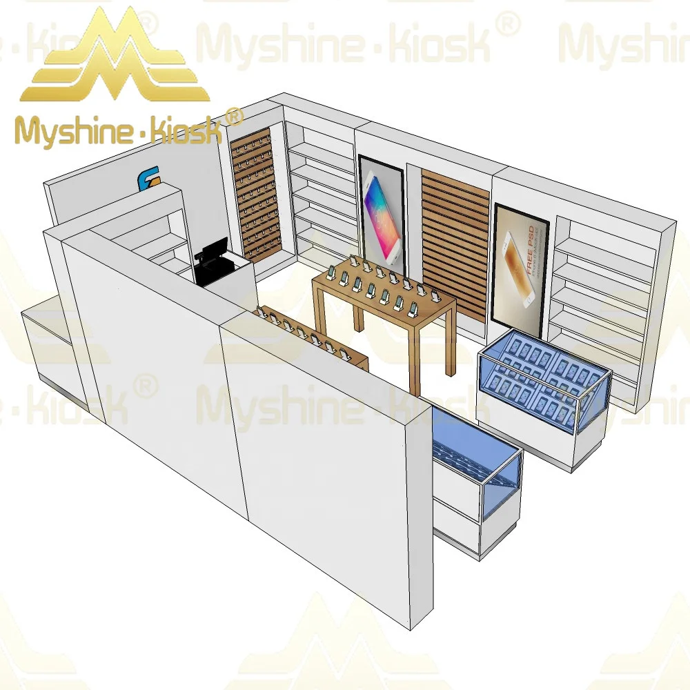 Mobile phone shop interior design for mobile phone accessories store and kiosk