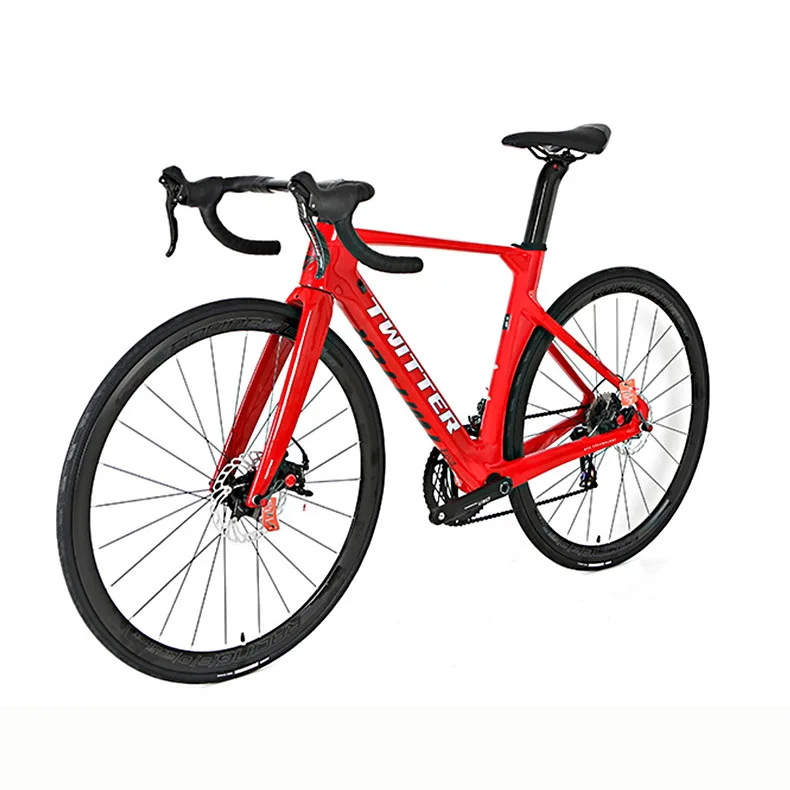 Carbon fiber breaking wind racing frame 700C adult 24 speed carbon fork flat-mounted hydraulic disc brake road bike bicycle