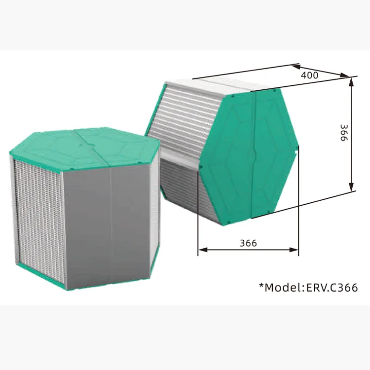 Air To Air Heat Exchanger Core --Cross Air Flow Square Cross Flow Heat Exchange Core
