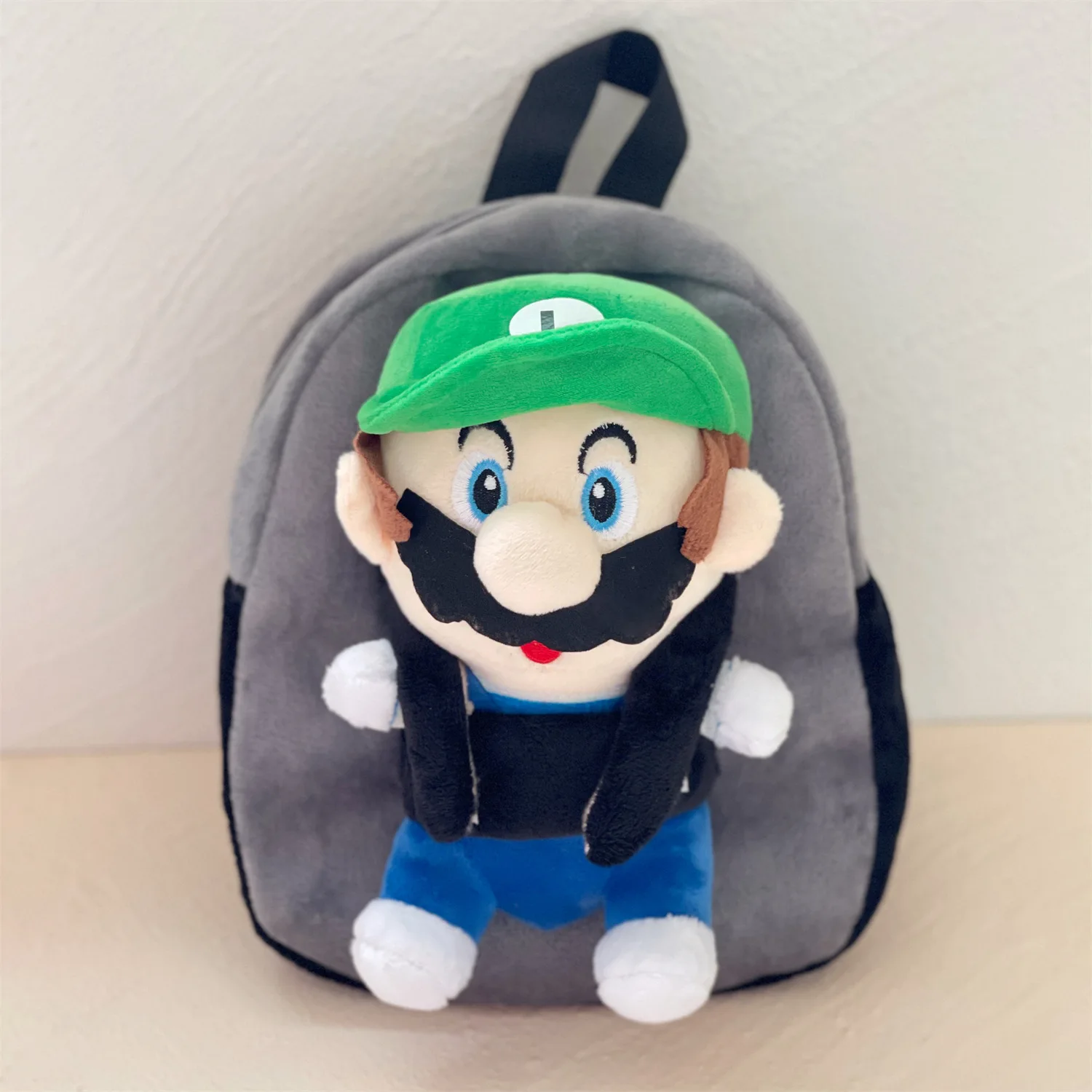 Wholesale Super Mario stuffed toys bag plush animal backpack with plush doll