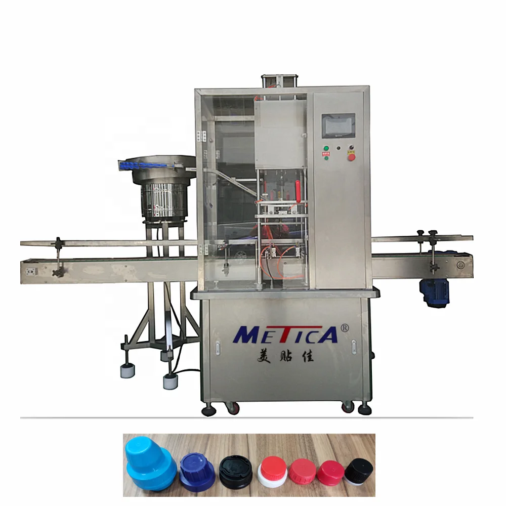 METICA  auto multifunction bottle locking and capping machine for plastic and metal cap