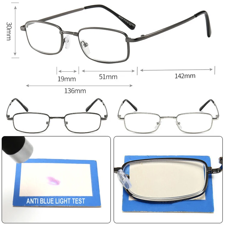 Zilead Oval Metal Reading Glasses Women&Men Clear Lens Presbyopic Glasses Optical Spectacle With Diopter 0to+4.0  Gender: Unisex