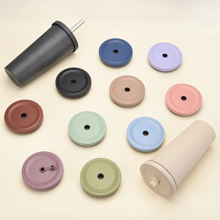 Bubble tea cup 10.1cm cover stainless steel frosted feel straw cup accessories thermal insulation sealing large hole lid