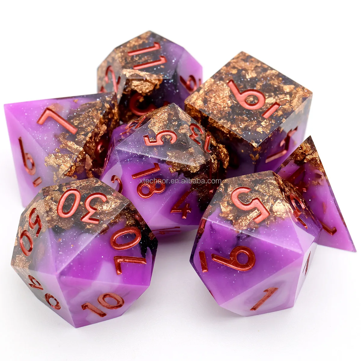 Board Games Resin DND Dice Set Sharp Edge RPG Dice Role For Playing Table Game Gift-N3