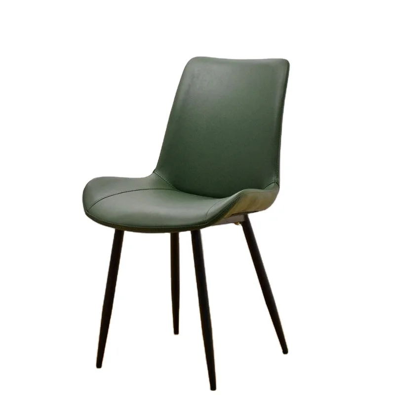Низкая заводская цена Европа мебель для столовой металлические ножки кожаные эргономичные мягкие стулья для столовой